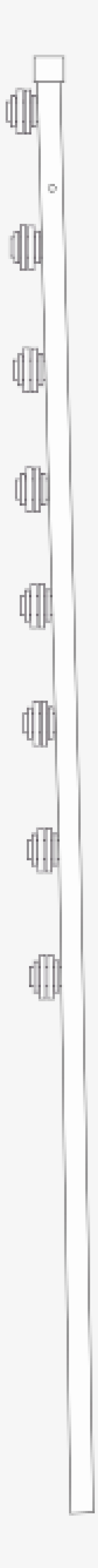 Fence Pole Square Tube 8 Line Straight White