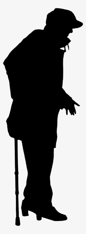 Silhouette Person Png - Old Man Silhouette Png