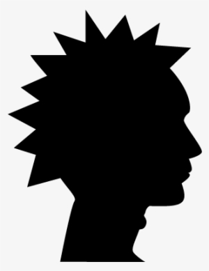 Punk Male Head Side View Silhouette Vector - Skyn Extra Lube