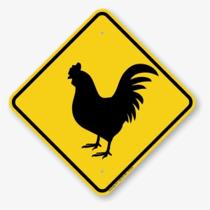 Hen Crossing Sign - Alligator Crossing Road Sign