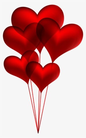 Red Heart Balloons Transparent Png Clip Art Image - Heart Balloons Clip Art