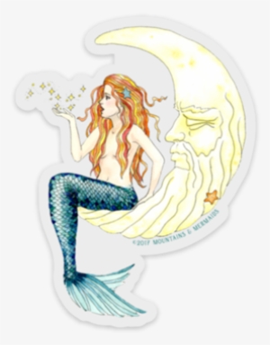 Big Dipper Mermaid In The Moon Sticker - Mermaid