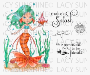 Tropical Mermaid Alana Digital Stamp Set [digi854ls] - Cammino Di Santiago
