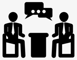 Businessmen Talking In Business Meeting Comments - Business Meeting Logo