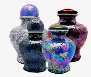 Glass Reflections Cremation Urn - Glass Mosaic Ashes Urn