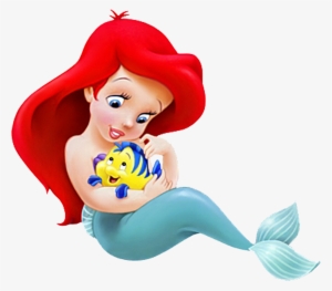 *ariel & Flounder ~ The Little Mermaid, - Baby Disney Princess Cartoon Characters