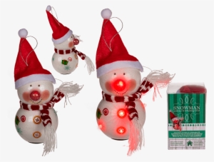 Snowman With Hat & 6 Flashing Led Approx - Bonhomme De Neige Avec Bonnet