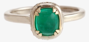 Colombian Emerald & Yellow Diamond Ring - Ring