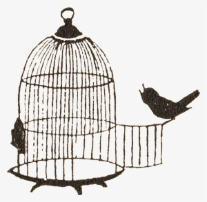 Bird Cage Silhouette 001 Copy - Caged Bird Clip Art