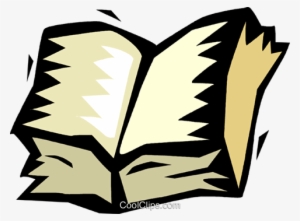 Open Book Royalty Free Vector Clip Art Illustration - Book Clipart