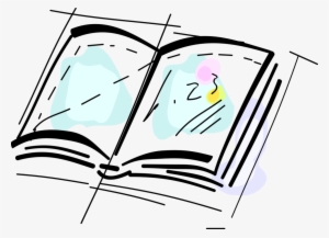 Vector Illustration Of Open Magazine Or Book Contains