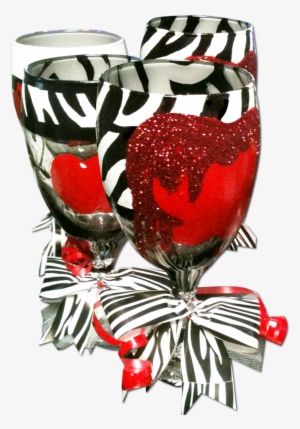 Hand Painted Wine Glass - Business Card