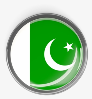 Metal Framed Round Button - Pakistan Flag Round Hd