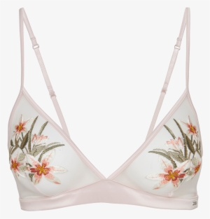 Bralette With Embroidery Pink - Embroidery