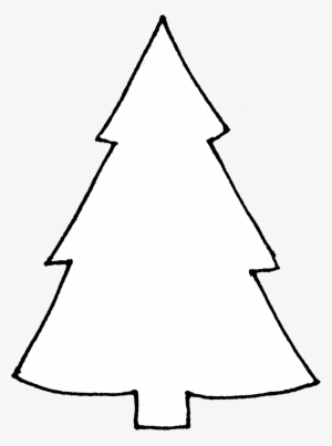Outlines - Christmas Tree Icon White Outline