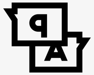 The Icon Faq Is Two Squares On Top Of Each Other With - Faq Icon