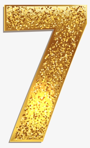 Gold Glitter Number Png