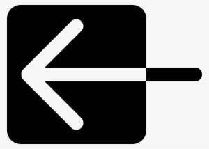 Left Arrow And Black Square Symbol Svg Png Icon Free - Arrow