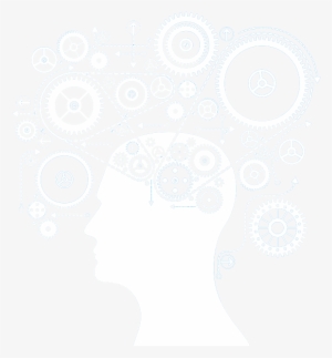 Brain Gears Icon Png - Intelligence Black And White
