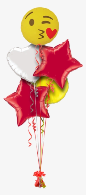 Emoji Kissing Heart Valentines Balloon - Happy Birthday Sister Balloon