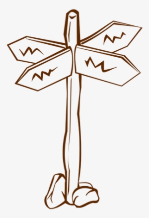 The Intersection Sign Of The Rpg Map Symbol - Cross Roads Sign