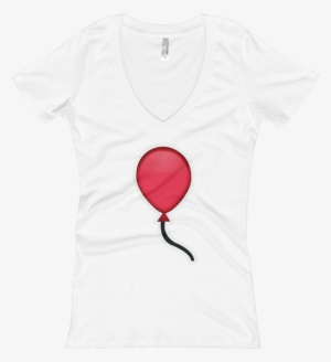 Women's Emoji V-neck - Balloon