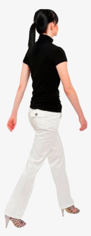 Cutout Woman Walking Back People Walking Png, People - Back Walking Girl Png