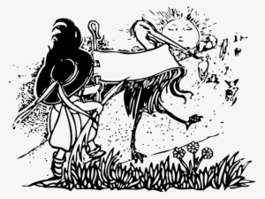 Bird Girl Walking Svg Clip Arts 594 X 447 Px