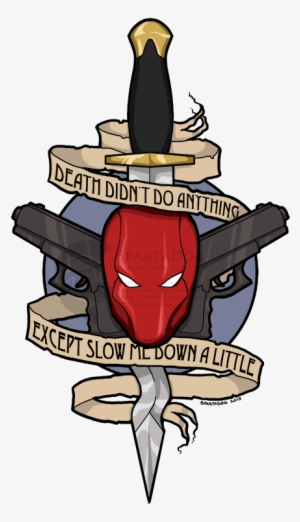 [t-shirt Design] Death Didn't Do Anything - Jason Todd Red Hood Tattoo