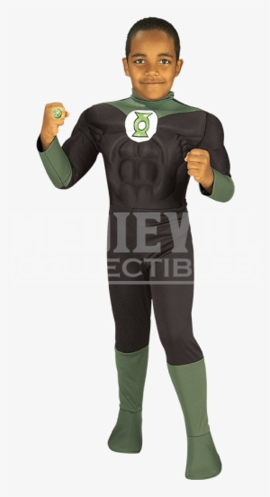 Boys Deluxe Green Lantern Muscle Costume - Kids Green Lantern Costume