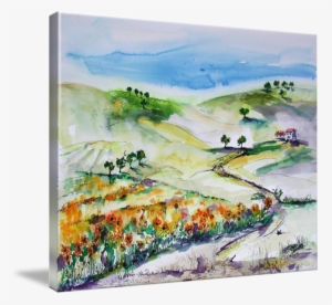 Drawing Watercolors Landscape - Watercolor Painting