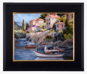 Oil On Linen Harbor At Camogli Italy By Betty Carr - Camogli