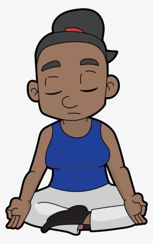 Open - Meditating Cartoon