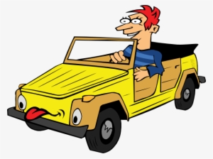 Boy Driving Car Cartoon Clip Art - Mom, Can I Drive?