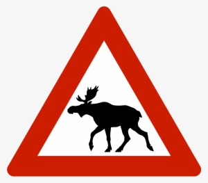 Moose Crossing Sign - Trafikkskilt Elg
