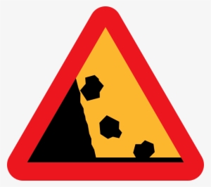 Rock Falling Road Sign