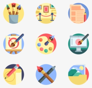Art And Design 50 Icons - Flat Icons