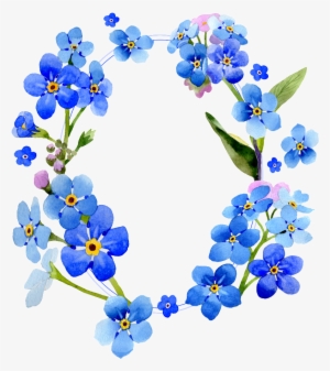 Hand Painted Forest Elf Flower Png Transparent - Myosotis Arvensis
