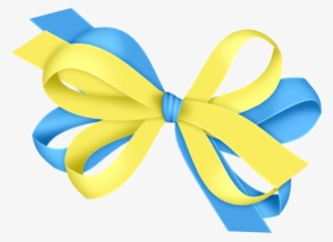 Blue And Gallery Yopriceville High Quality View - Blue And Yellow Bow