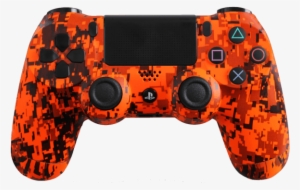 Orange Camo Ps4 Controller