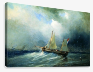 Sailboat In The Sea Canvas Print