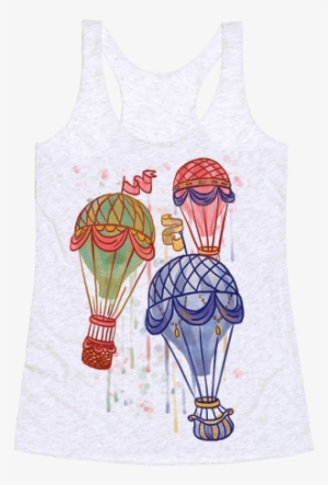 Watercolor Balloon Trip Racerback Tank Top - Watercolor Painting