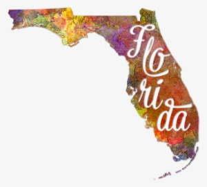 Bleed Area May Not Be Visible - Watercolor Painting Of Florida