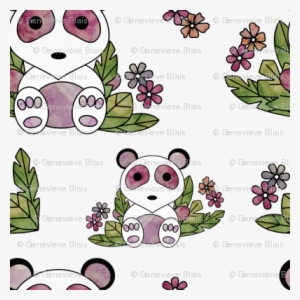 Panda Watercolor Pattern - Cartoon