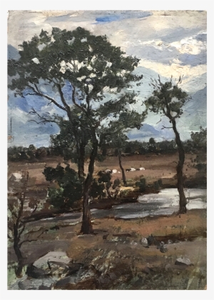 Munich School / Barbizon-style Impressionist Painting, - Painting