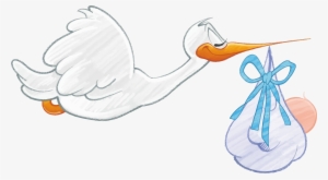 Image Royalty Free Library Clipart - Stork Carrying Baby Boy