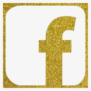 Facebook Icon, Facebook Icon, Vector, Gold Color Glitter - Gold Facebook Logo Png