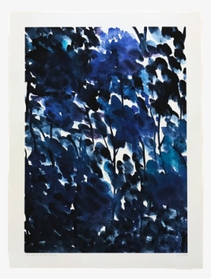 Cascading Blue Flowers - Painting