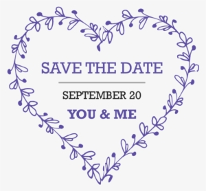Botanical Flower Heart Save The Date Wedding Title, - Save Us For Summer