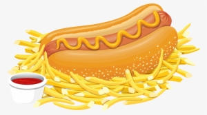 Hot Dog With Ketchup Png Clipart - Fast Food Clipart Png